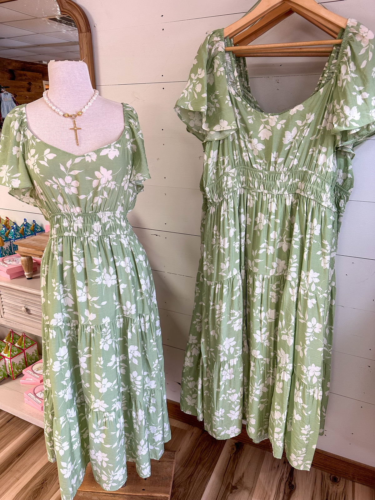 Green Floral Dress