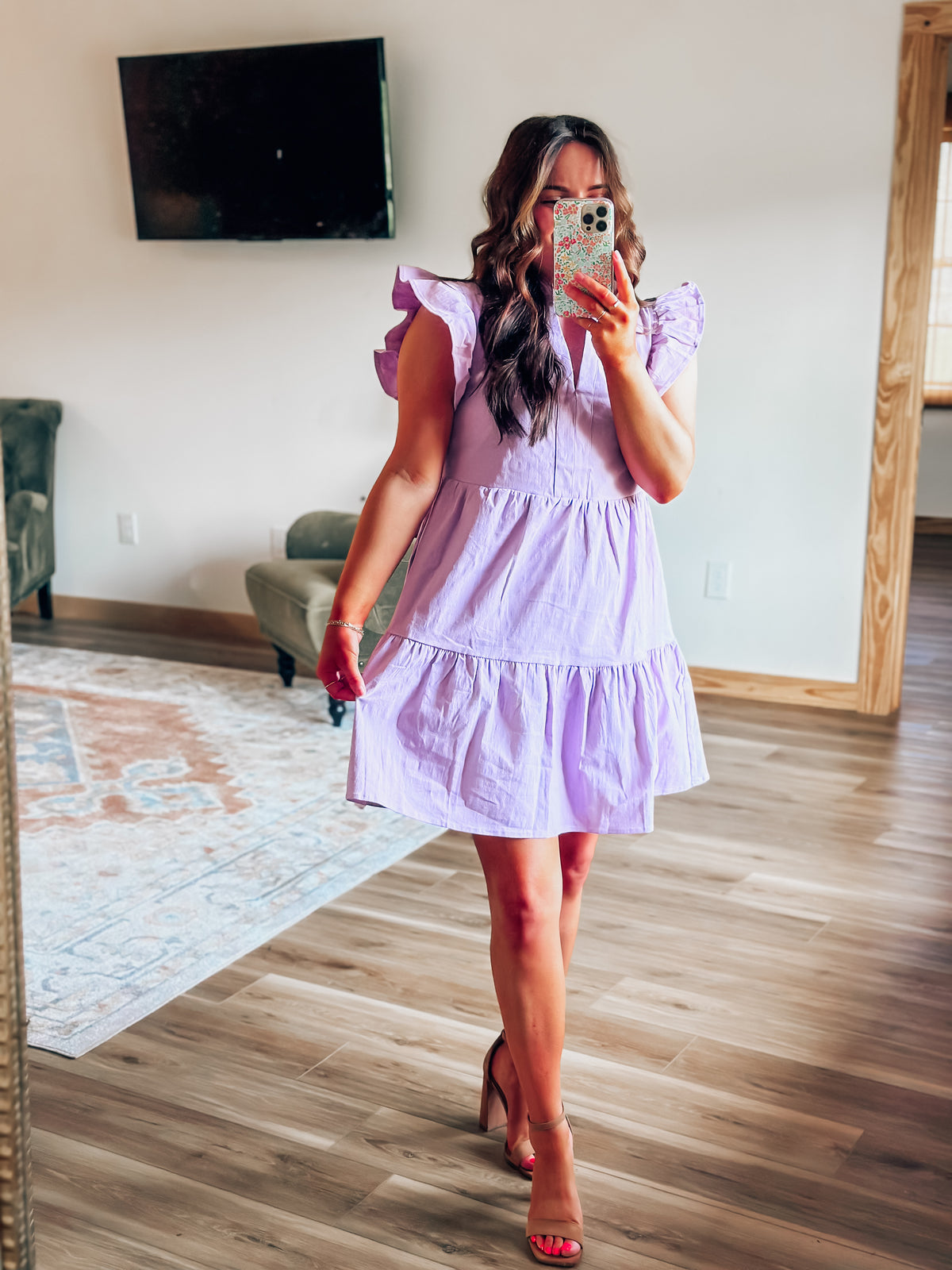 Lilac Ruffle Dress