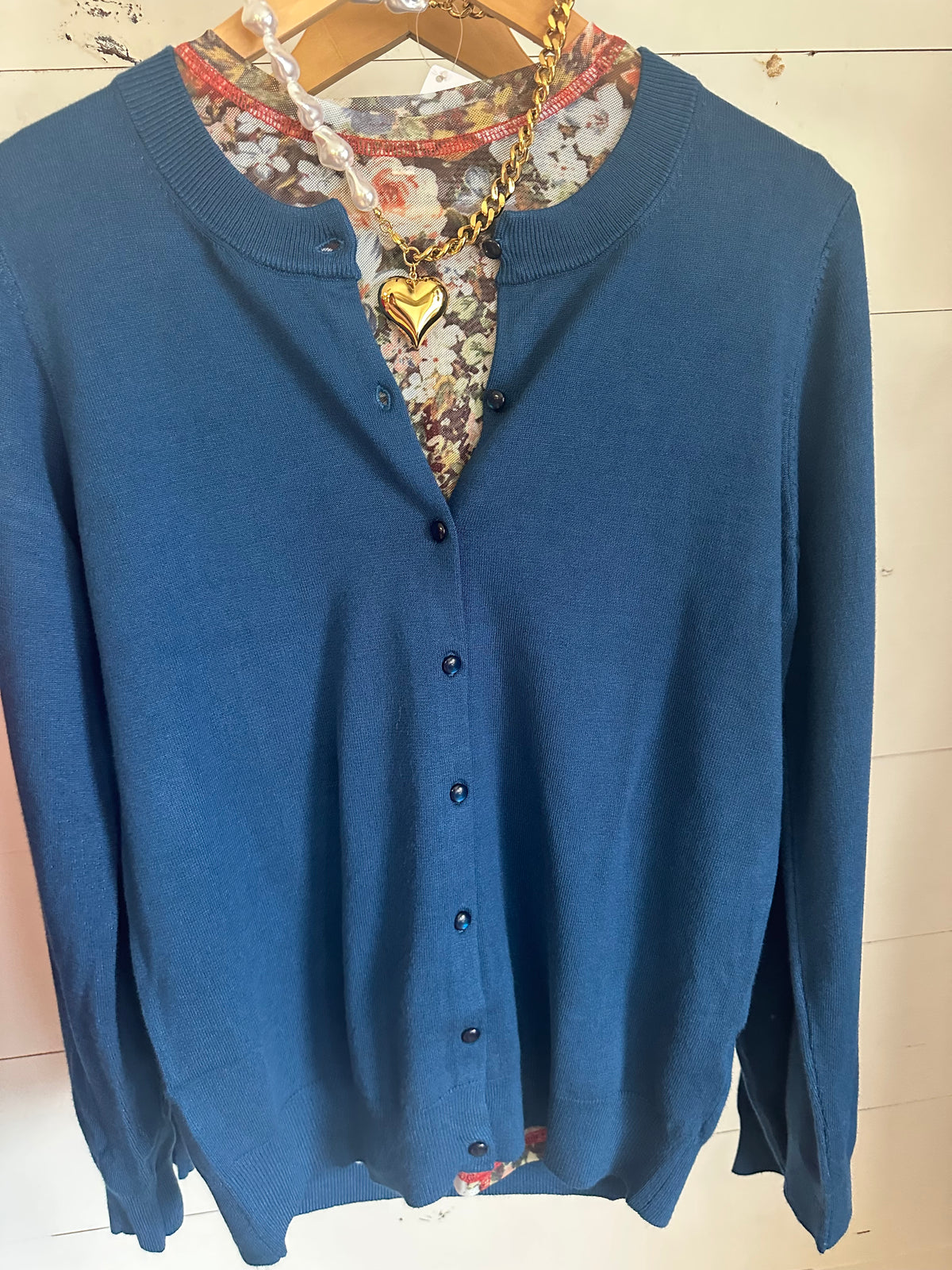 The Casual Cutie Cardigan In Blue