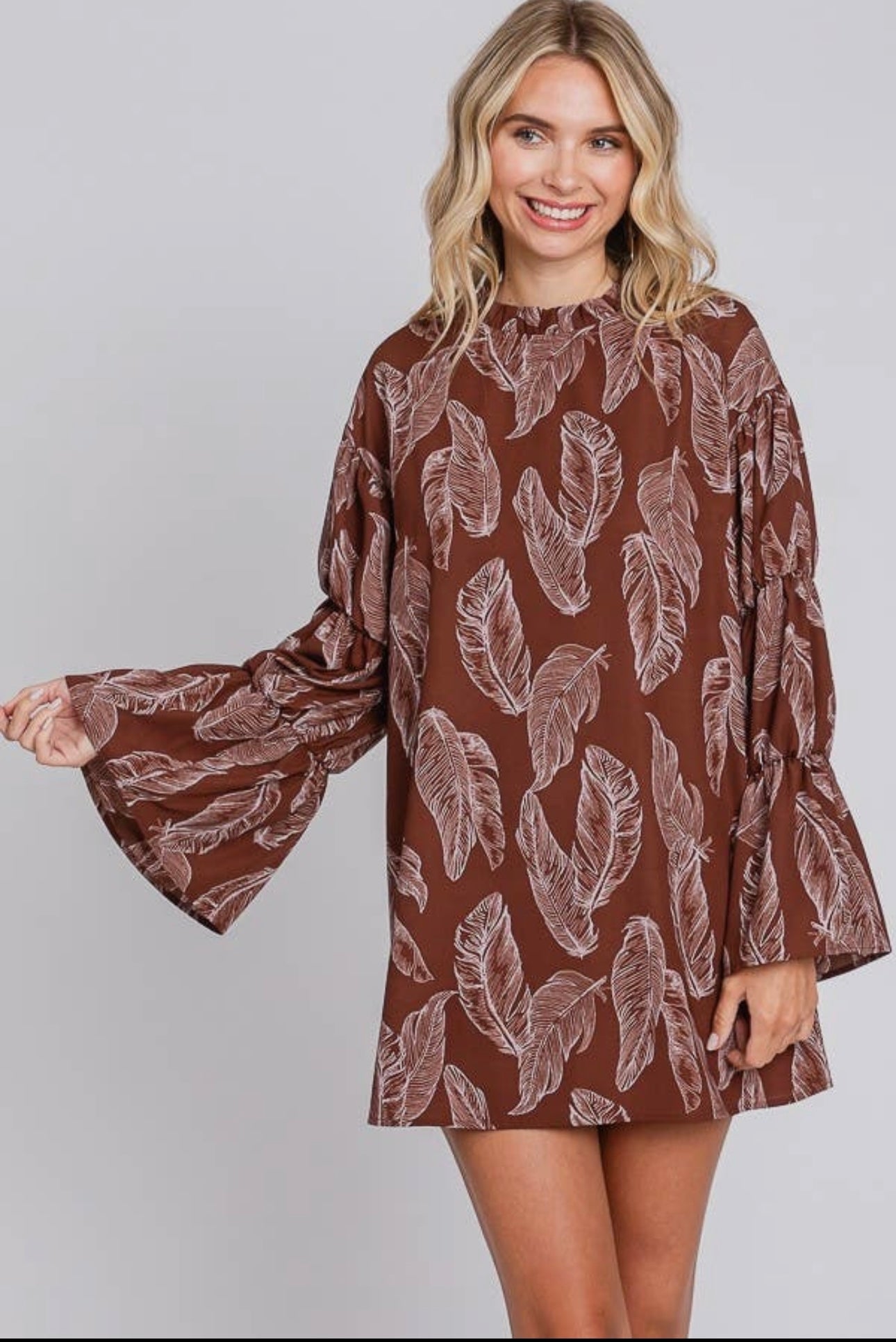 Brown Feather Dress