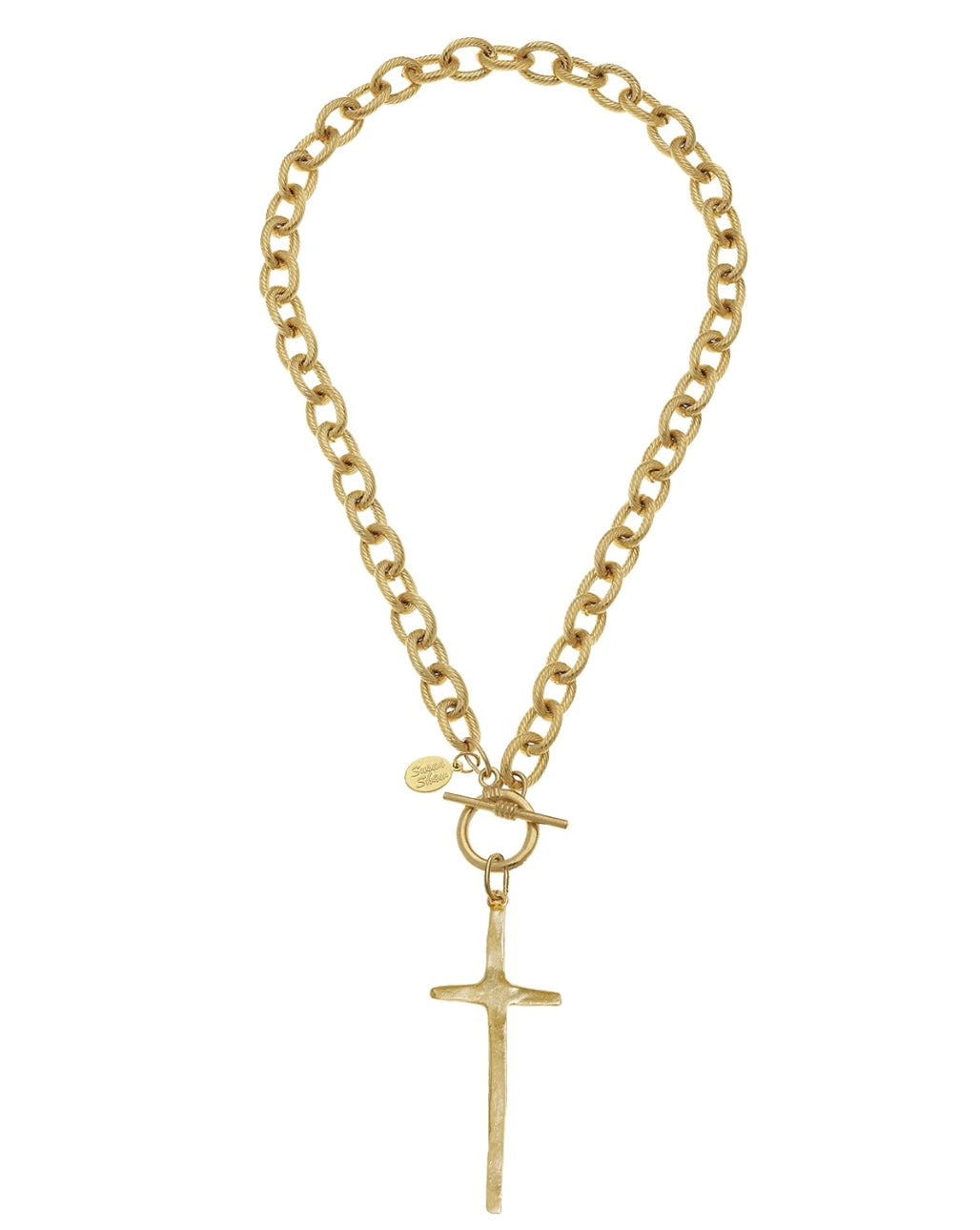 Tall Cross Toggle Necklace